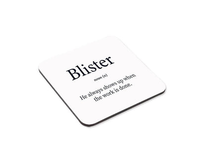 Blister Coworker Mug & Coaster Set: Funny Office Gift