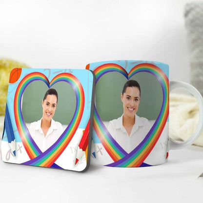 Personalised Teacher Picture Mug Coaster Set Teacher Thank You Gift