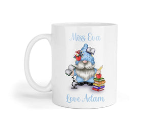 Personalised Teacher Mug & Coaster Set: Gonk Design, Custom Name