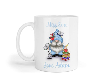 Personalised Teacher Mug & Coaster Set: Gonk Design, Custom Name