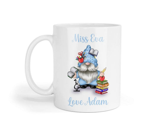 Personalised Teacher Mug & Coaster Set: Gonk Design, Custom Name