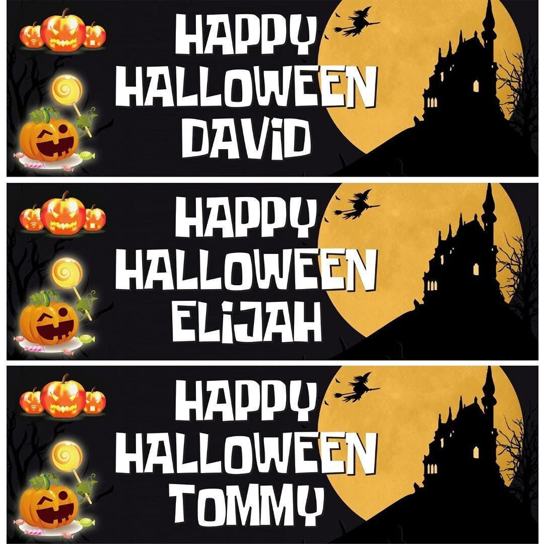 Personalised Halloween Banner: Spooky Party Decoration (Set of 2)