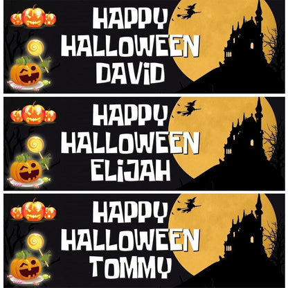 Personalised Halloween Banner: Spooky Party Decoration (Set of 2)