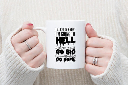 Funny 'Going to Hell' Novelty Mug & Coaster Set