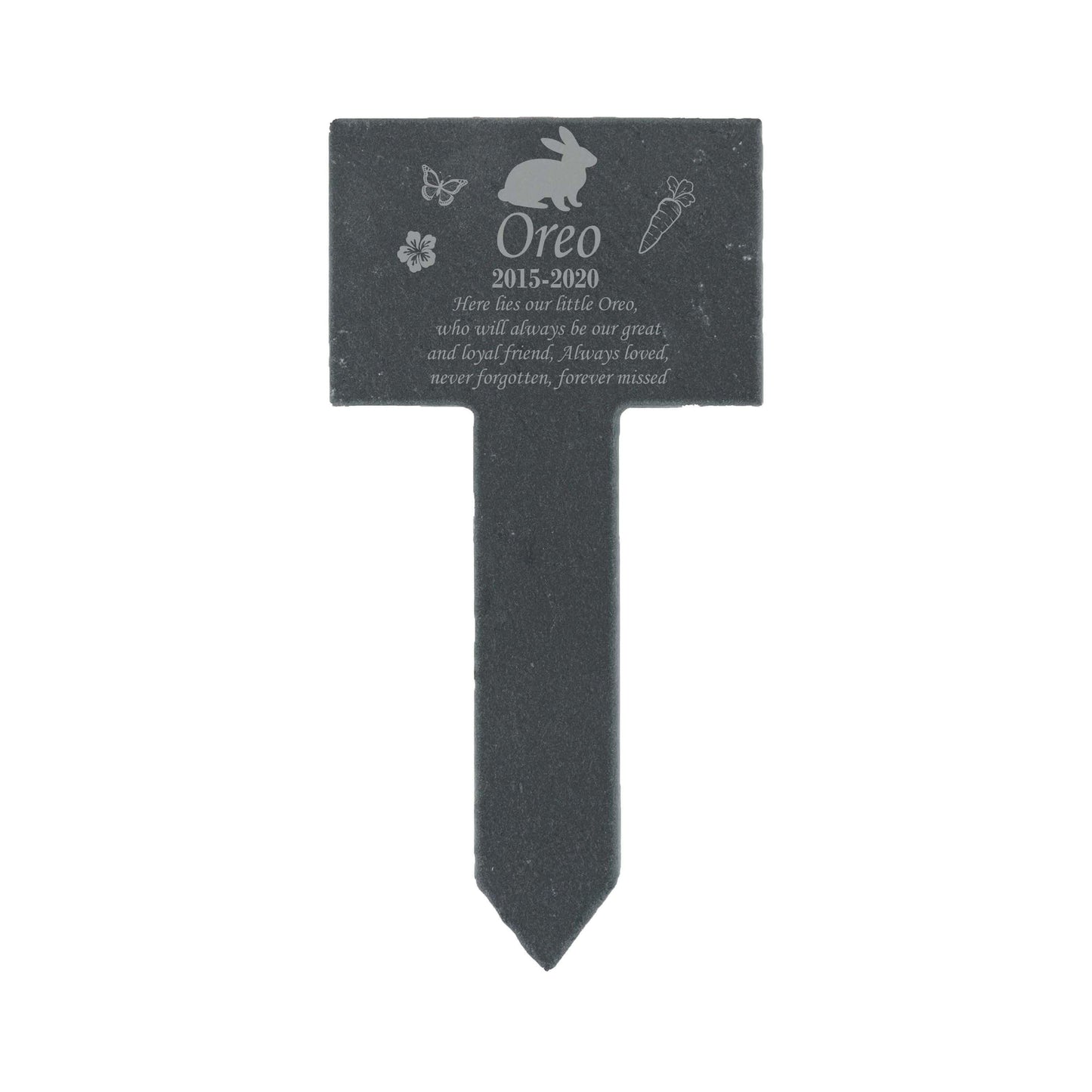 Personalised Memorial Slate Plant Markers Laser Engraved For Outdoor Plants