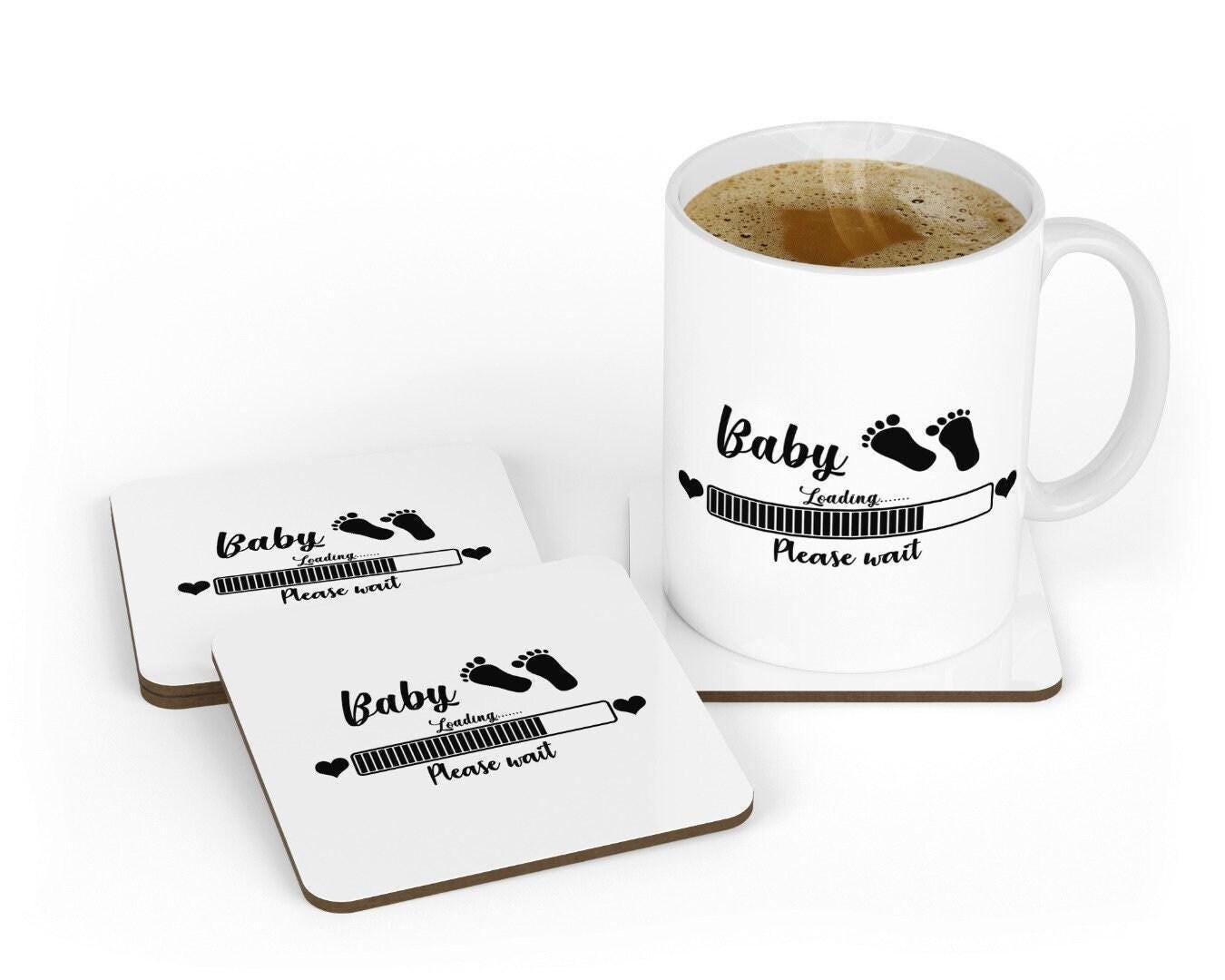 Baby Loading Please Wait - Ceramic Novelty Mug & Coaster Coffee Tea Cup Gift For Her