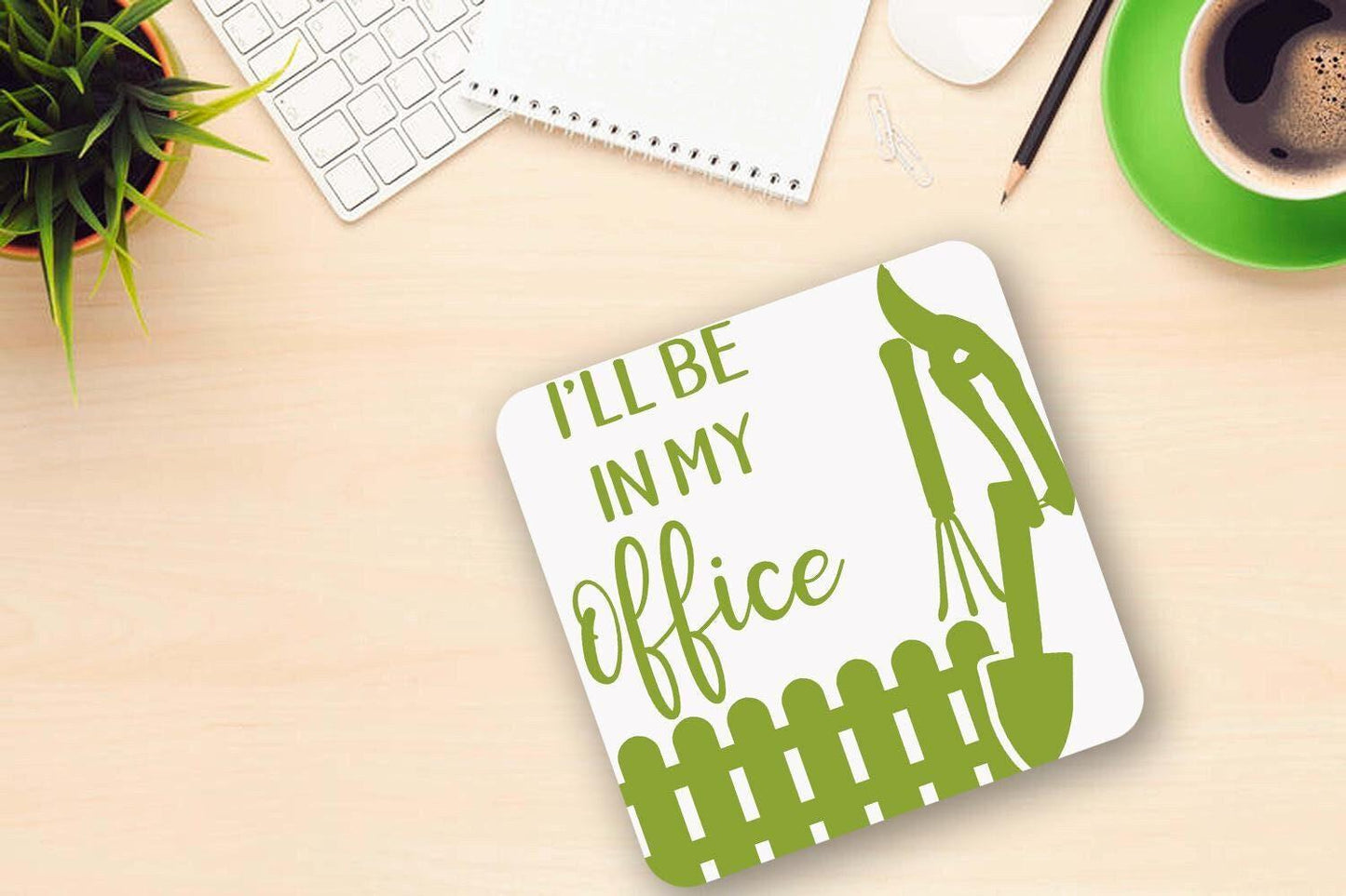 Office Mug Coaster Set for Gardening Enthusiasts Birthday Gift Keepsake Gardeners Dream