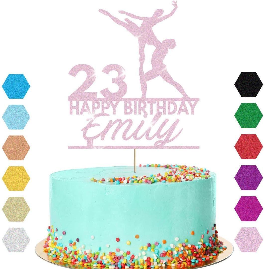 Ballerina Cake Topper Dancer Ballet Dance Birthday Cake Decoration Any Name Age