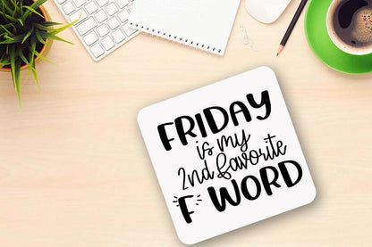 Funny Friday Coffee Mug & Coaster Set: Rude Office Gift