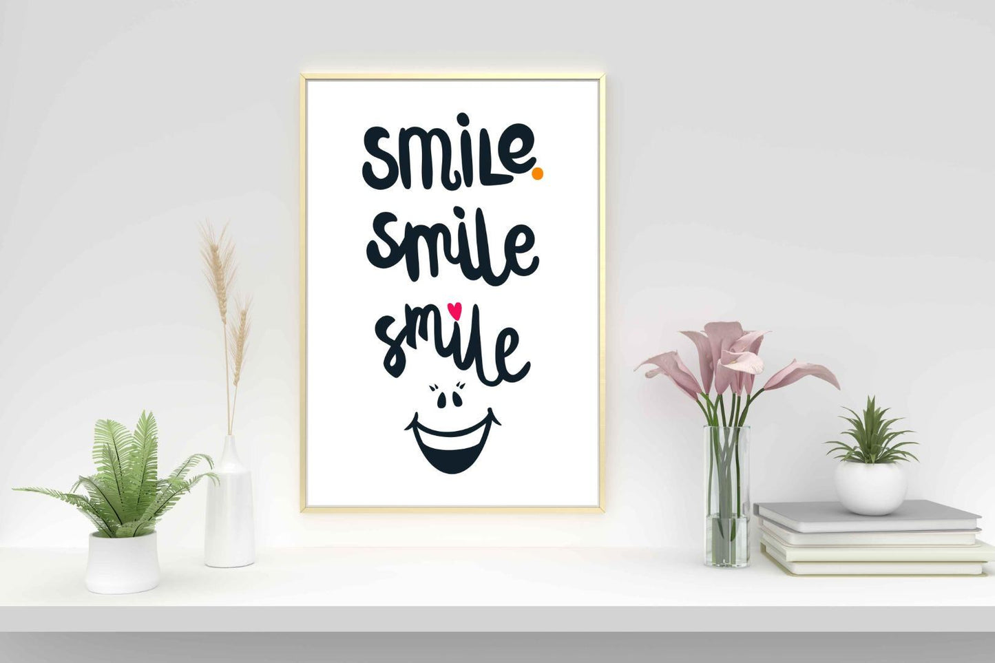 Smile Motivational Inspirational Love Positive Quote Poster Wall