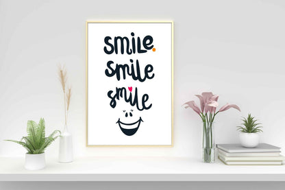 Smile Motivational Inspirational Love Positive Quote Poster Wall