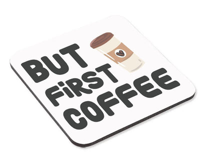 But First Coffee Mug & Coaster Set Christmas Friends Funny Birthday Gift For Him