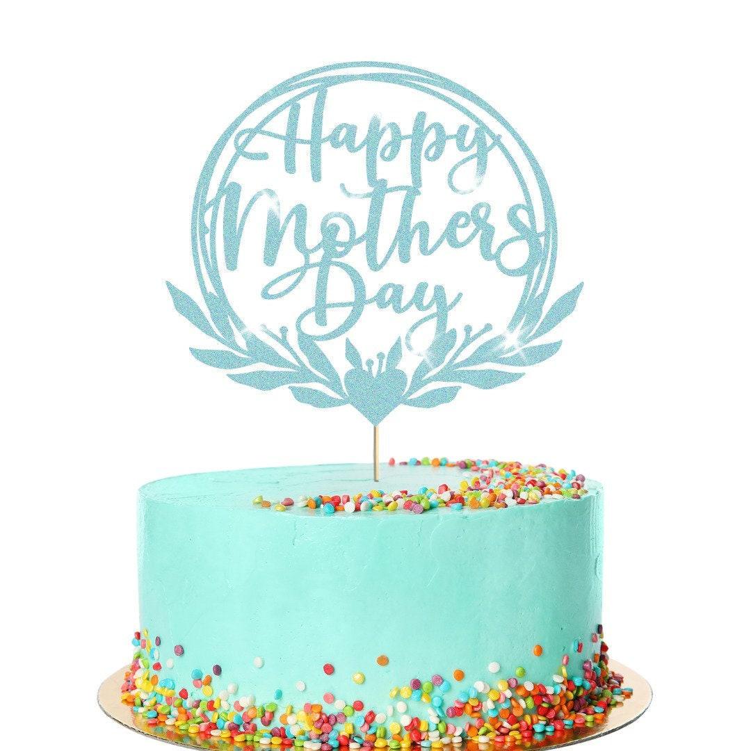 Happy Mothers Day Glitter Cake Topper Birthday Celebration Decoration