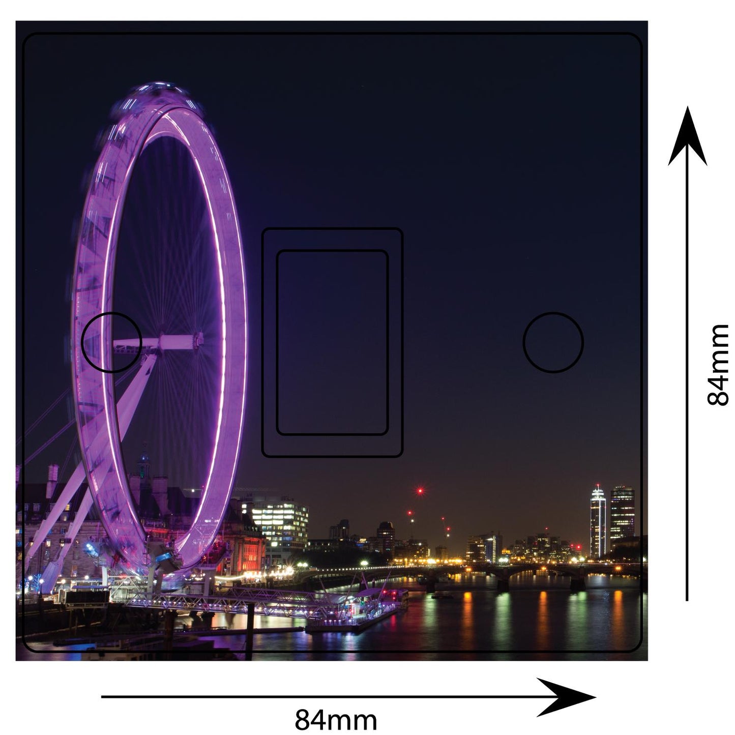 London Eye 3d Light Switch Sticker Cover Vinyl Skin Wall Decal Bedroom Decor