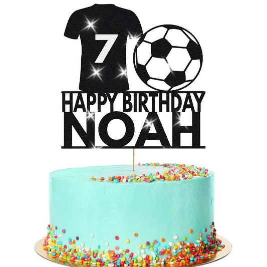 Custom Football Shirt Birthday Cake Topper Personalised Sports Party Decoration