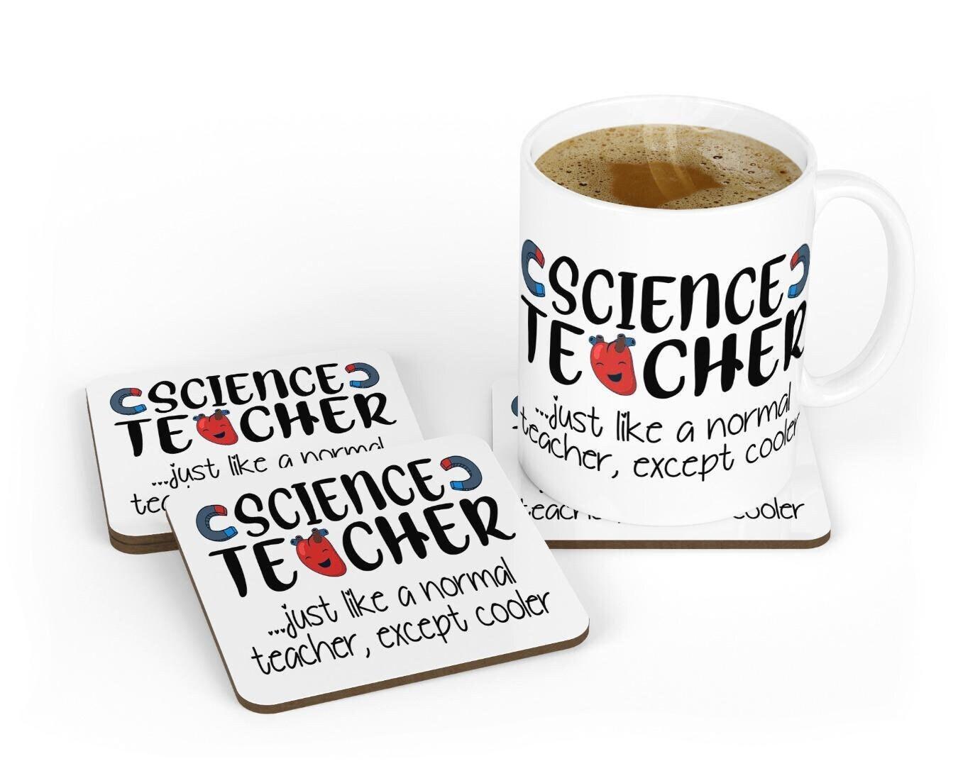 Science Teacher Mug & Coaster Set Funny Teaching Assistant School Leaving Gift