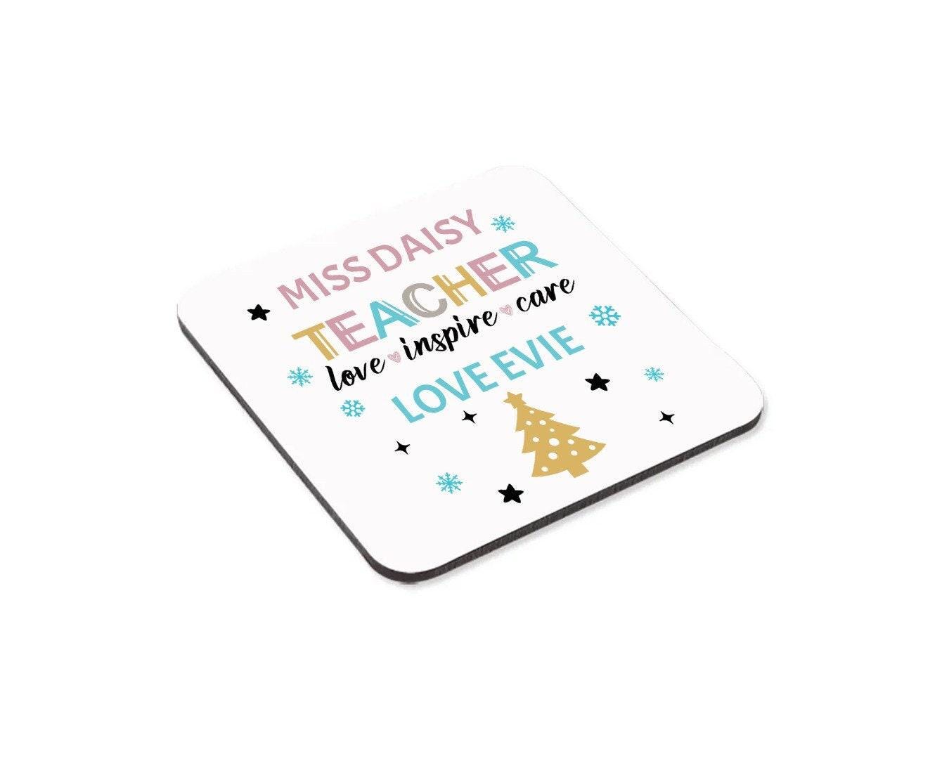 Personalised Teacher Mug & Coaster Set: End of School Gift