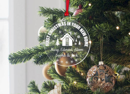 Personalised New Home First Christmas Bauble 1st Xmas Tree Decoration Gift