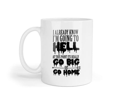 Funny 'Going to Hell' Novelty Mug & Coaster Set