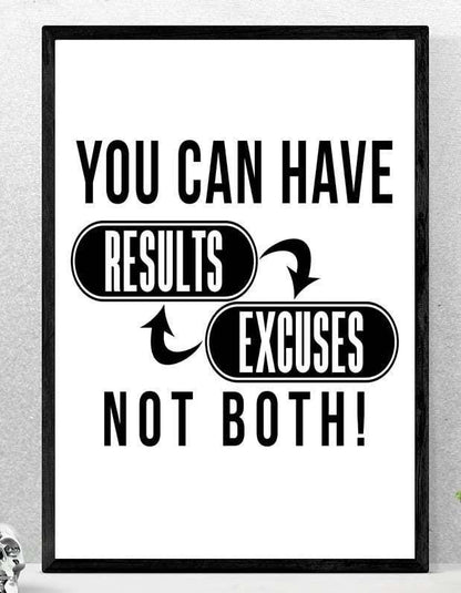 You Can Have Results Motivational Inspirational Positive Quote Poster Print Wall