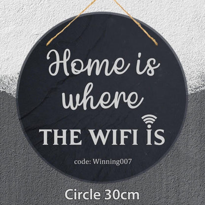 Family Wifi Code Home Guest Personalised Hanging Slate Sign House Warming Gift