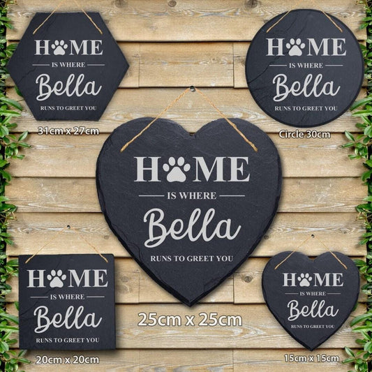 Pet Lovers Home Personalised Hanging Slate Sign House Gifts For Pet Dog Cat