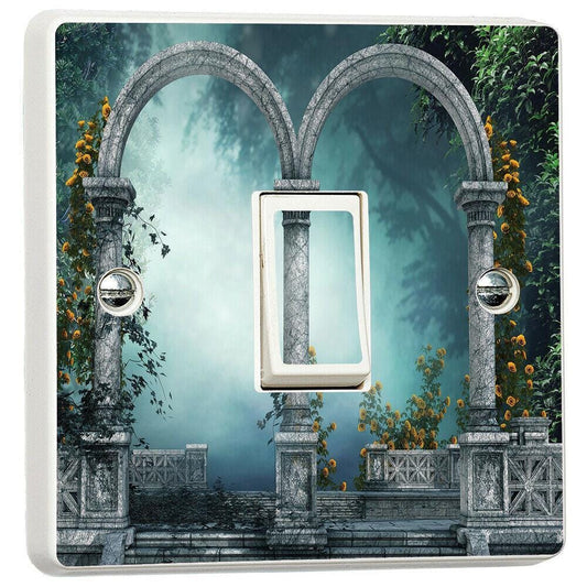 Forest Gates Heavenly Door 3d Light Switch Sticker Cover Vinyl Skin Wall Decal