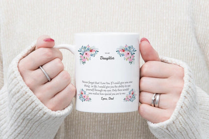 To My Daughter Coffee Mug Gift Set: Birthday Keepsake From Dad