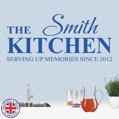 Personalised Custom Family Name Kitchen Home Wall Sticker Gift Vinyl Decal