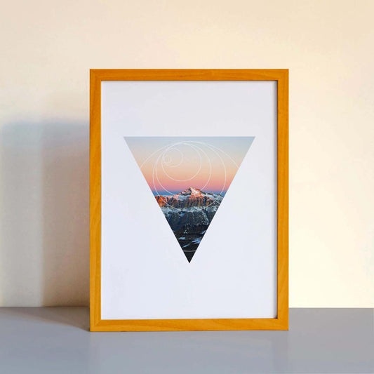 Geometric Mountain Nature Bedroom Minimalist Wall Art Home Decor Print Poster