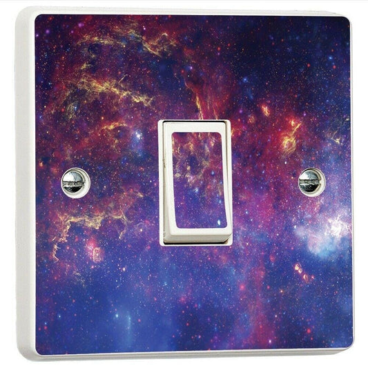 Space Stars Nebula Light Switch Sticker Cover Vinyl Skin Wall Decal Decor