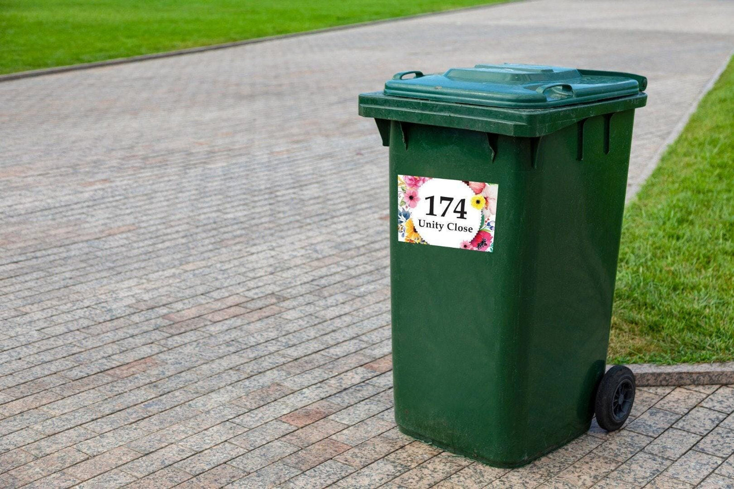 Wheelie Bin Numbers Custom House Address Sticker Road Dustbin Street Name