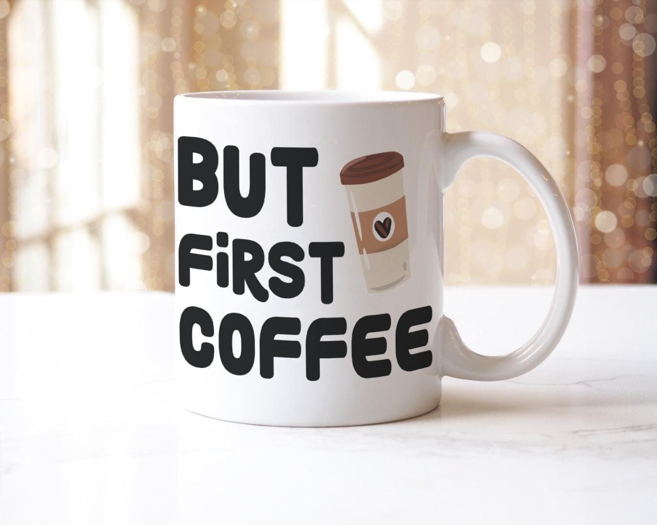 But First Coffee Mug & Coaster Set Christmas Friends Funny Birthday Gift For Him