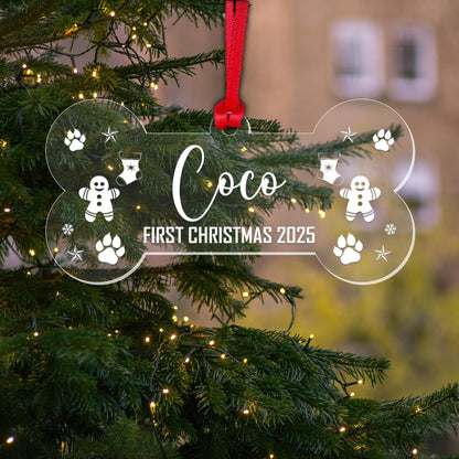 Personalised First Christmas Bauble Cat Dog Rabbit Fish Xmas Tree Hanging Decor Keepsake Gift