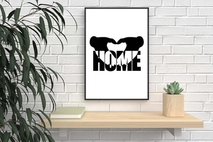 Love Home Heart Inspirational Positive Quote Poster Art Print Wall