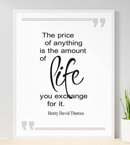 The Price Of Anything Is Amount Of Life Inspirational Positive Quote Poster Wall