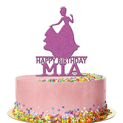 Personalised Acrylic Girl Dress Birthday Cake Topper Party Decoration Gift