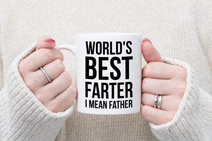 Worlds Best Farter Mug & Coaster Set Funny Dad Birthday Fathers Day Coffee Gift