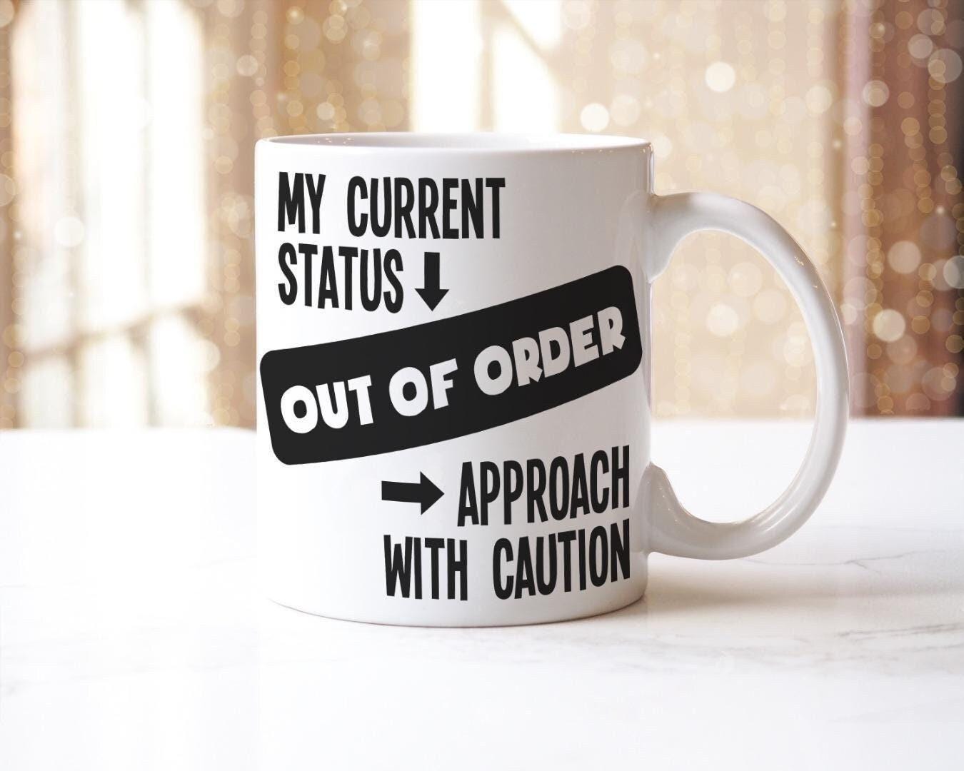 Out Of Order Mug & Coaster Set Funny Sarcastic Birthday Office Boss Coffee Gift