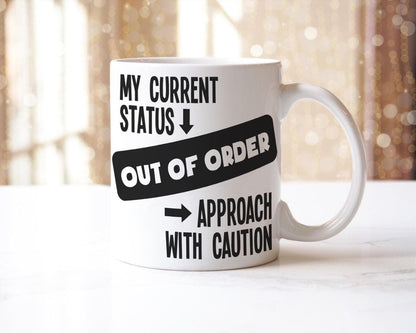 Out Of Order Mug & Coaster Set Funny Sarcastic Birthday Office Boss Coffee Gift