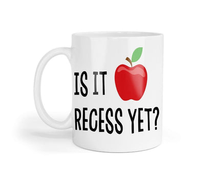Is It Recess Yet Mug & Coaster Set Teacher Teaching Assistant Student Tea Gift