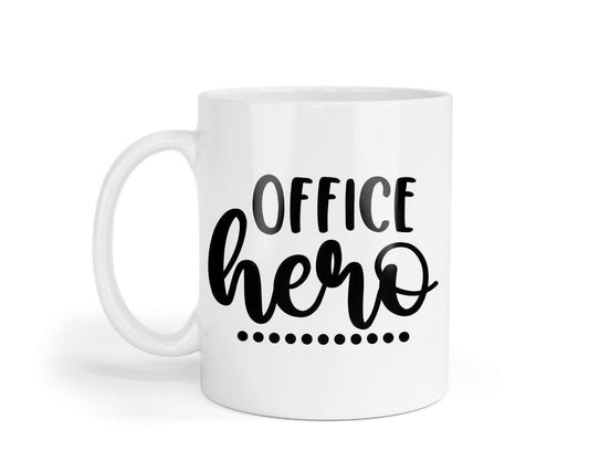 Office Hero Coffee Novelty Mug & Coaster Coworker Funny Office Tea Cup Gift