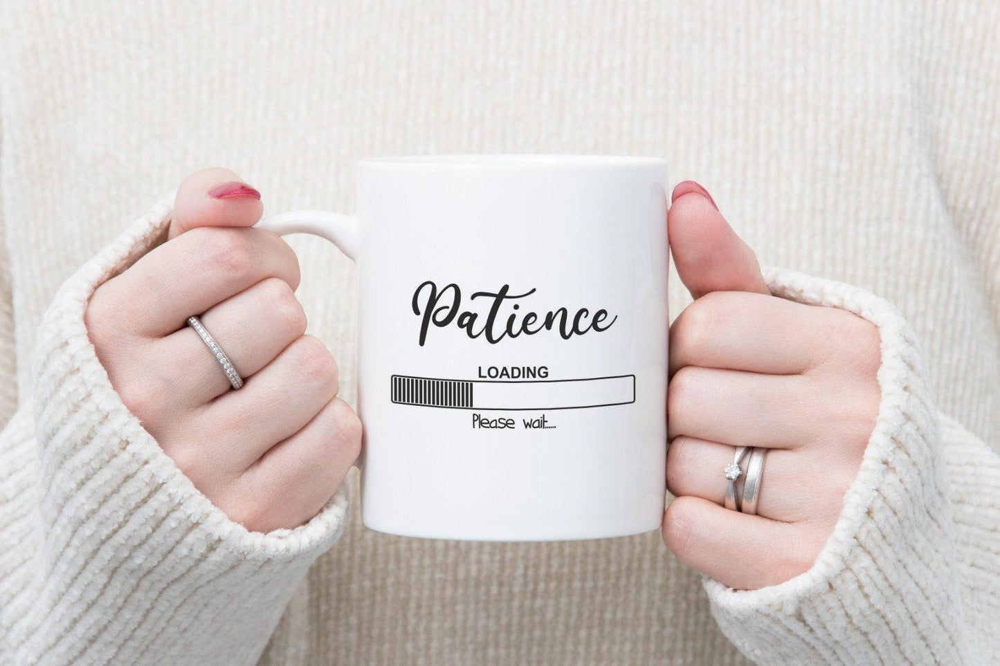 Funny Patience Loading Please Wait - Ceramic Novelty Mug & Coaster Coffee Tea Cup Office Gift
