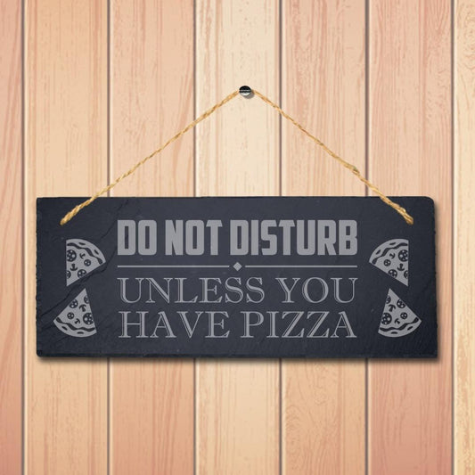Do Dot Disturb Unless Laser Engraved Hanging Slate Door Home Decor Plaque Sign