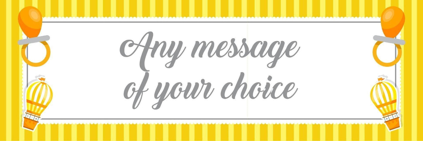 2x Personalised Baby Shower Banners: Custom Party Decoration