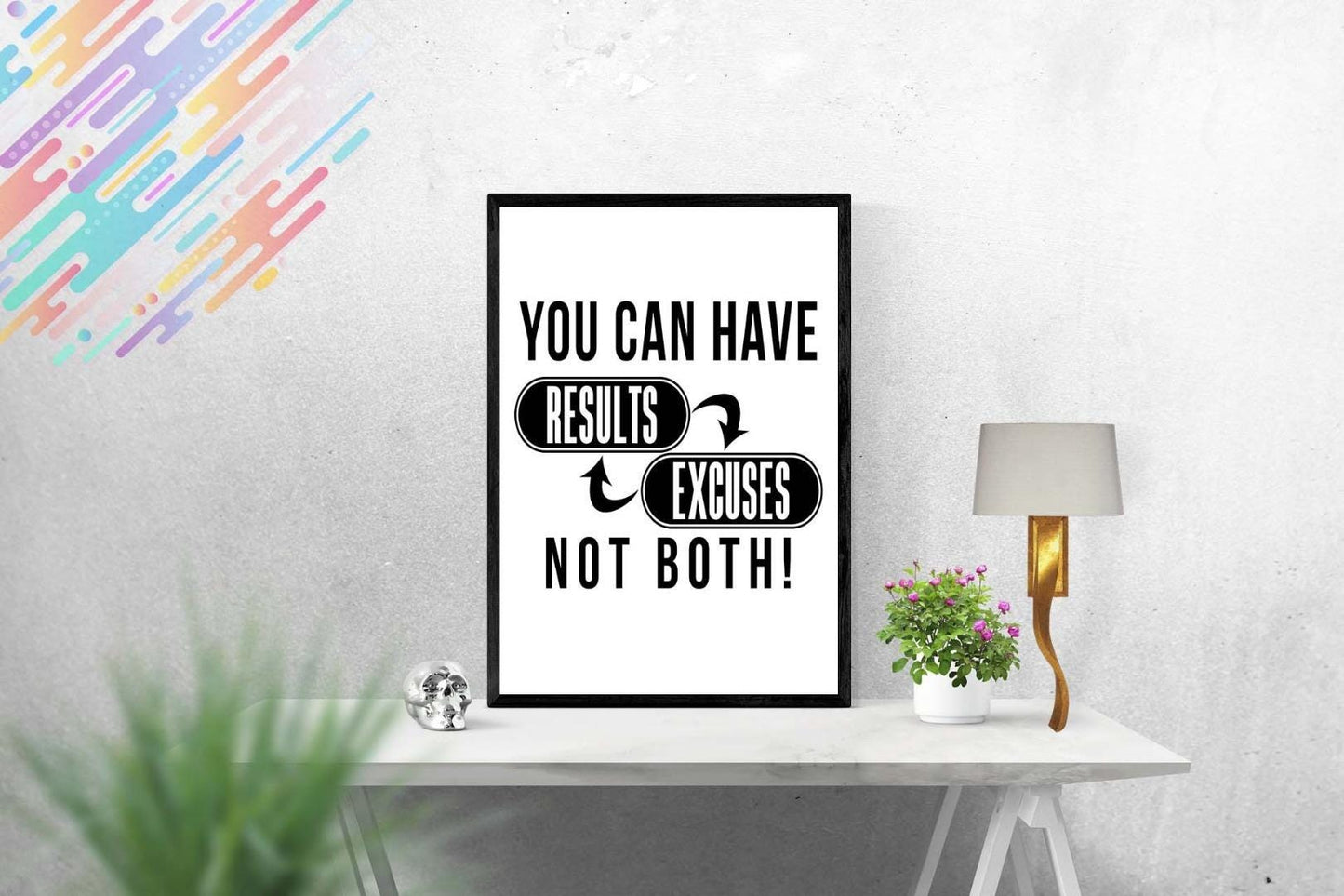 You Can Have Results Motivational Inspirational Positive Quote Poster Print Wall