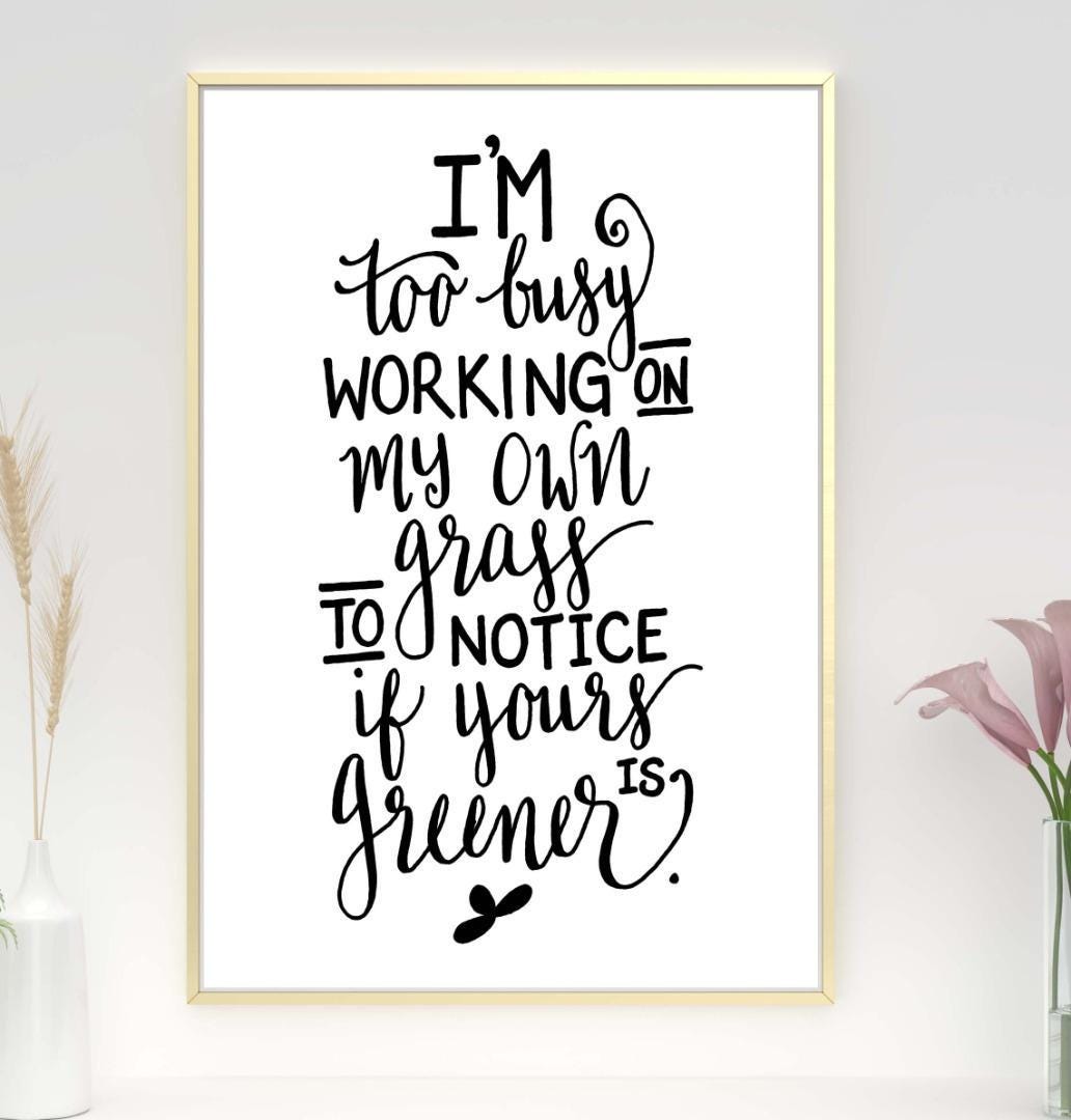 Im Too Busy Working Inspirational Positive Thoughts Quote Poster Print Wall