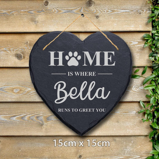 Pet Lovers Home Personalised Hanging Slate Sign House Gifts For Pet Dog Cat