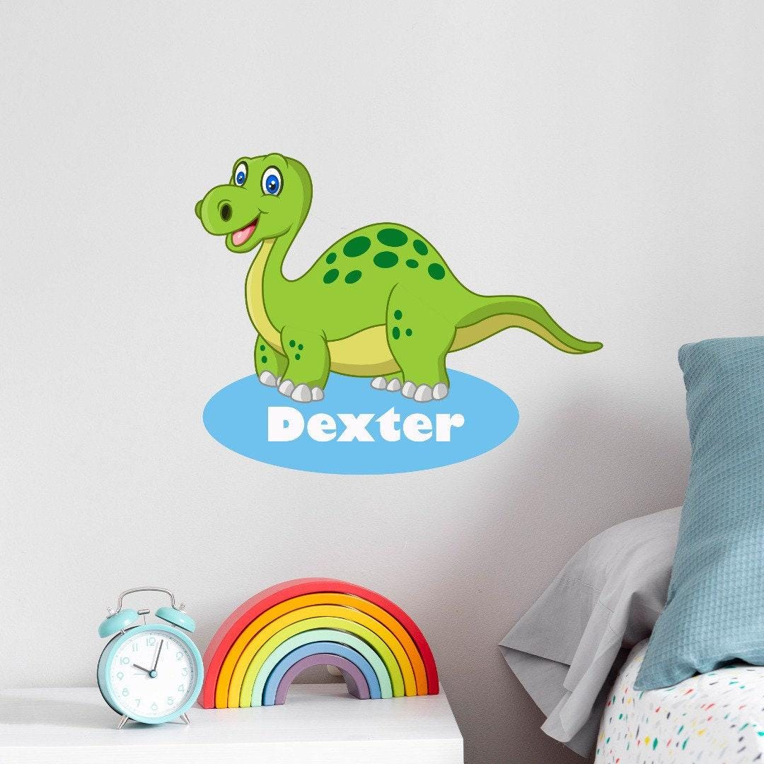 Personalised Dinosaur Vinyl Wall Sticker Ideal For Kids Bedrooms And Nurseries!