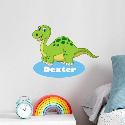 Personalised Dinosaur Vinyl Wall Sticker Ideal For Kids Bedrooms And Nurseries!